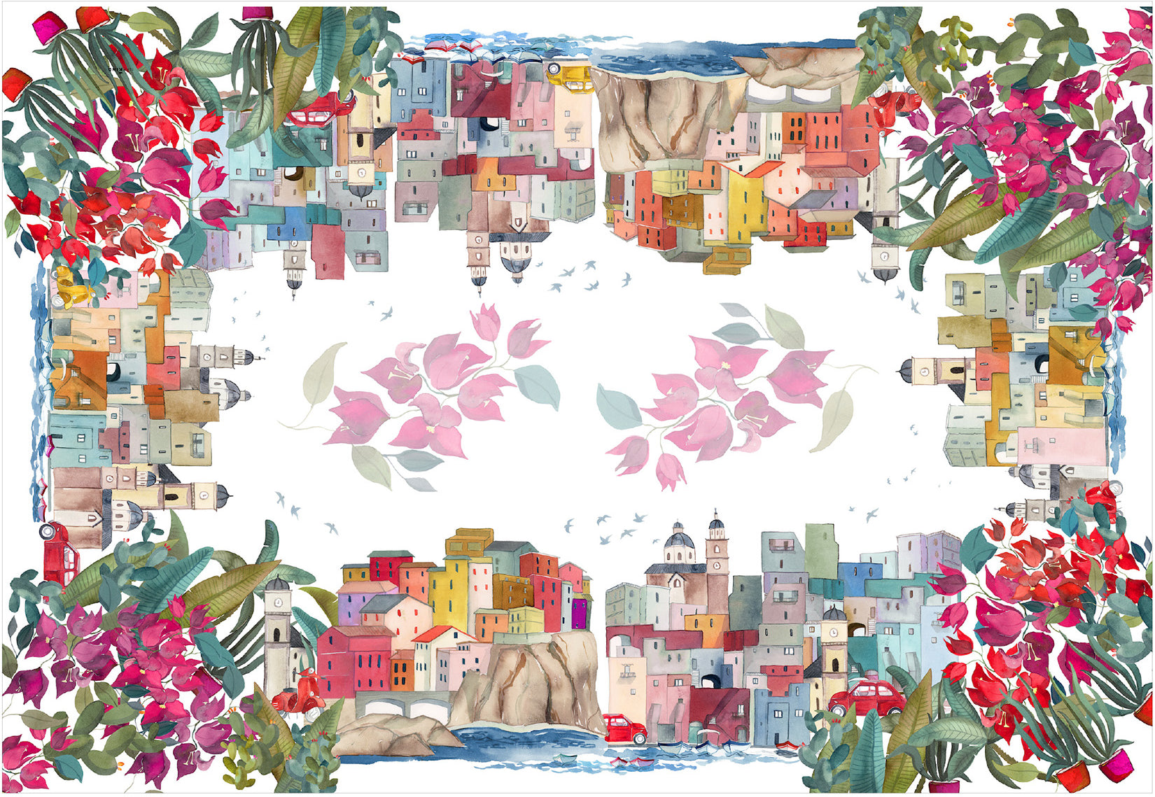 Linen Tablecloth La Riviera, 100% Made in Italy