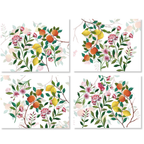 Les Agrumes Lot de 4 sets de table lin haut de gamme