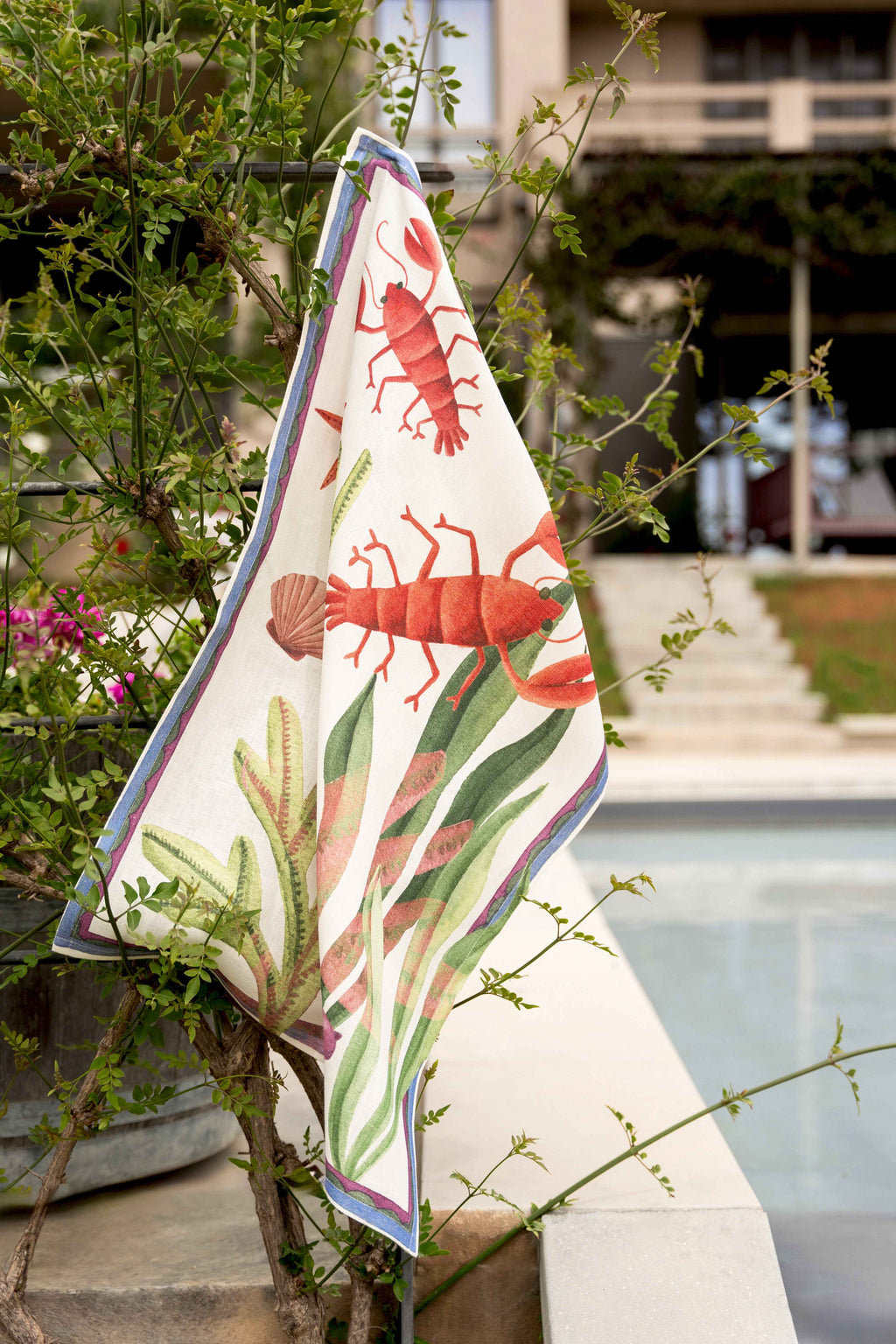Torchon Marzamemi en pur lin, motif 1
