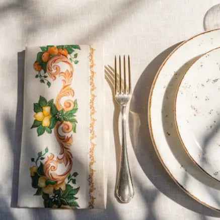 Set of 4 Napkins «Medoro» 100% Made in Italy