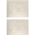 Miss Kenton Set of 2 Placemats and 2 Napkins 100% Linen Ecru