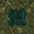 Madikwe lino premium mantel con wildlife-inspired print, 110 × 110 cm