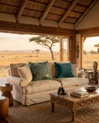 Madikwe decorative velvet cushion with wildlife-inspired print
