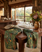 Madikwe Premium Linen kitchen towel with wildlife-inspired print, Kitchen Towel Var. 1