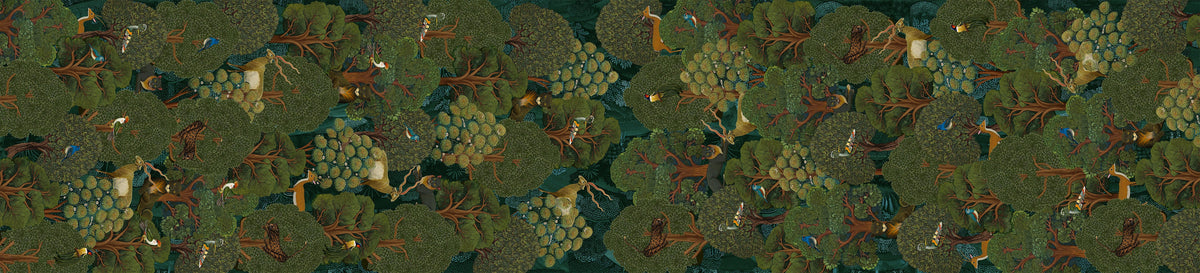 Madikwe lin premium table Chemin de table avec wildlife-inspired imprimé, view 4