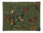 Madikwe acrylic tray with digitally printed wildlife linen, 46 × 36 cm