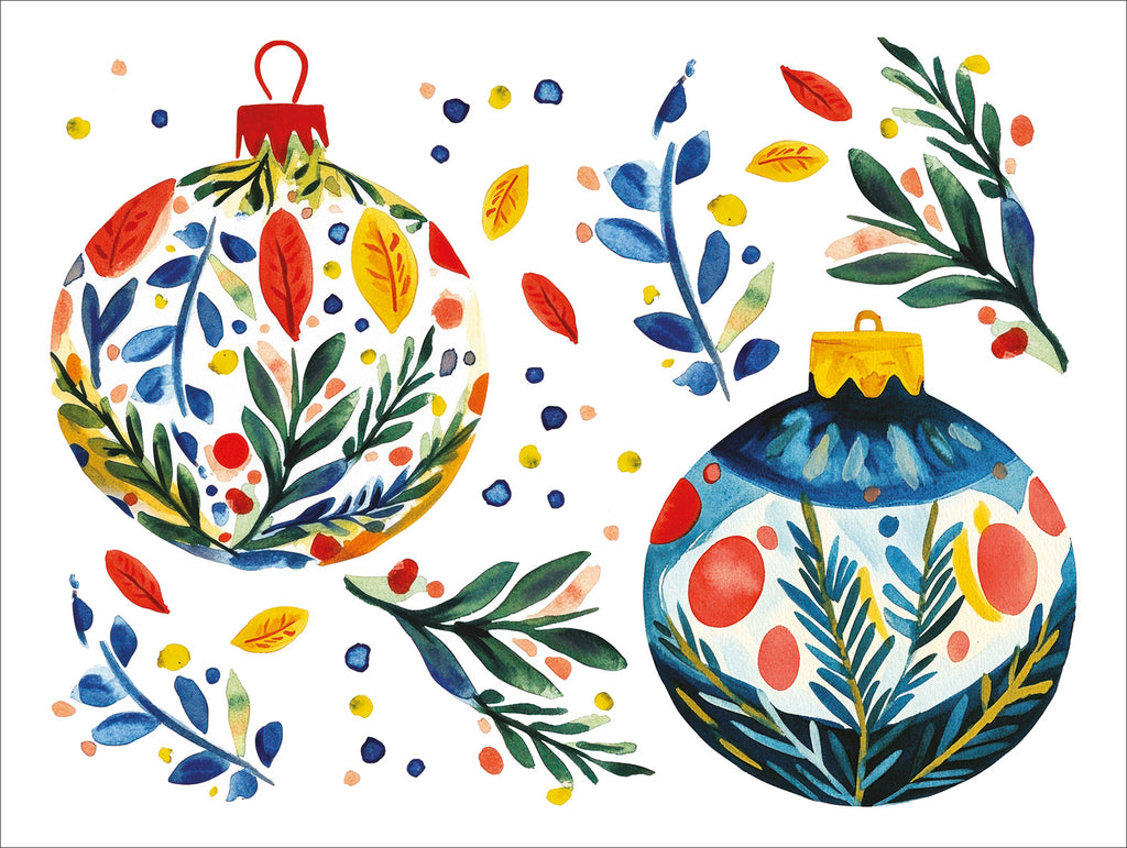 Set of 2 rectangular hardboard placemats «Magic Xmas», 100% Made in Italy - The Napking