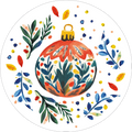 Set of 2 round hardboard manteles individuales «Magic Xmas» 100% Made in Italy - The Napking
