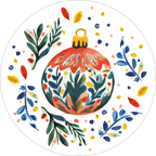 Set of 2 round hardboard manteles individuales «Magic Xmas» 100% Made in Italy - The Napking