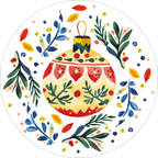 Set of 2 round hardboard manteles individuales «Magic Xmas» 100% Made in Italy - The Napking