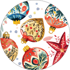 Dessous de verre en bois Magic Xmas Set de 2 - Noël italien The Napking