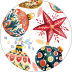 Dessous de verre en bois Magic Xmas Set de 2 - Noël italien The Napking