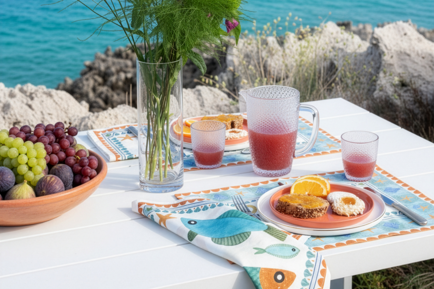 Set of 4 Placemats Marinella Cotton Satin 100% Made in Italy