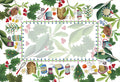 Menù di Natale Cotton Satin mantel con ilustrado Italian Christmas menu print, 220 × 220 cm