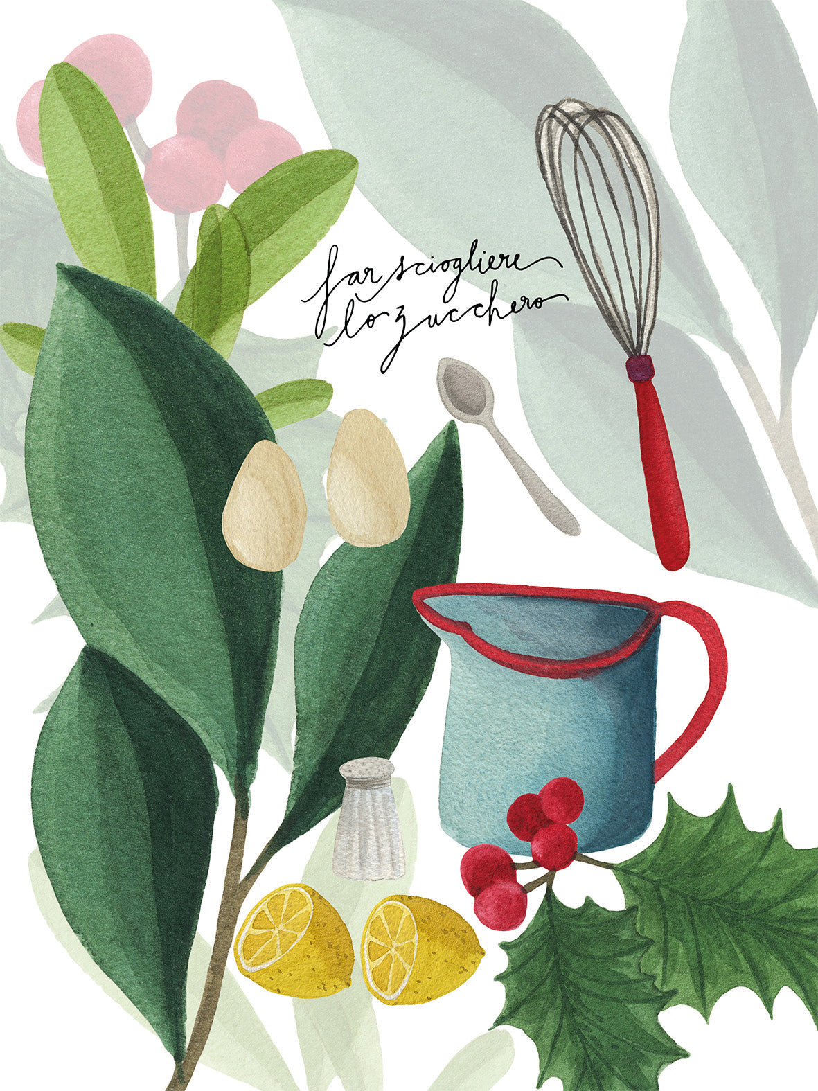 Linen Kitchen Towels Menù di Natale 100% Pure Linen – Italian Christmas The Napking