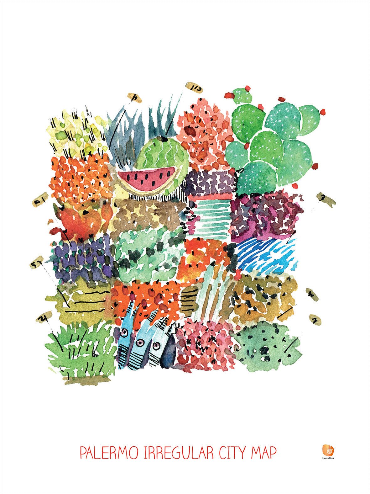 Kitchen Towels Vucciria 100% Made in Italy - The Napking