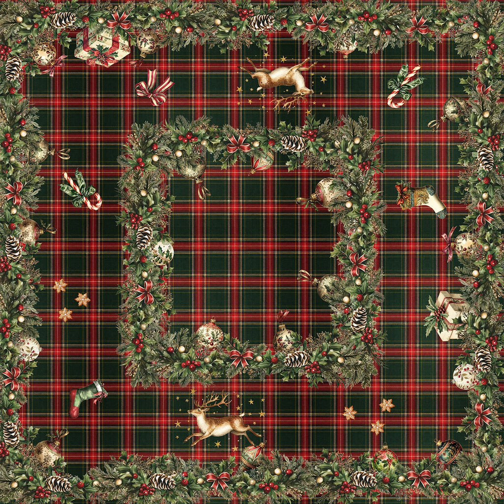 Merry Moments Premium Linen tablecloth with festive print, view 5