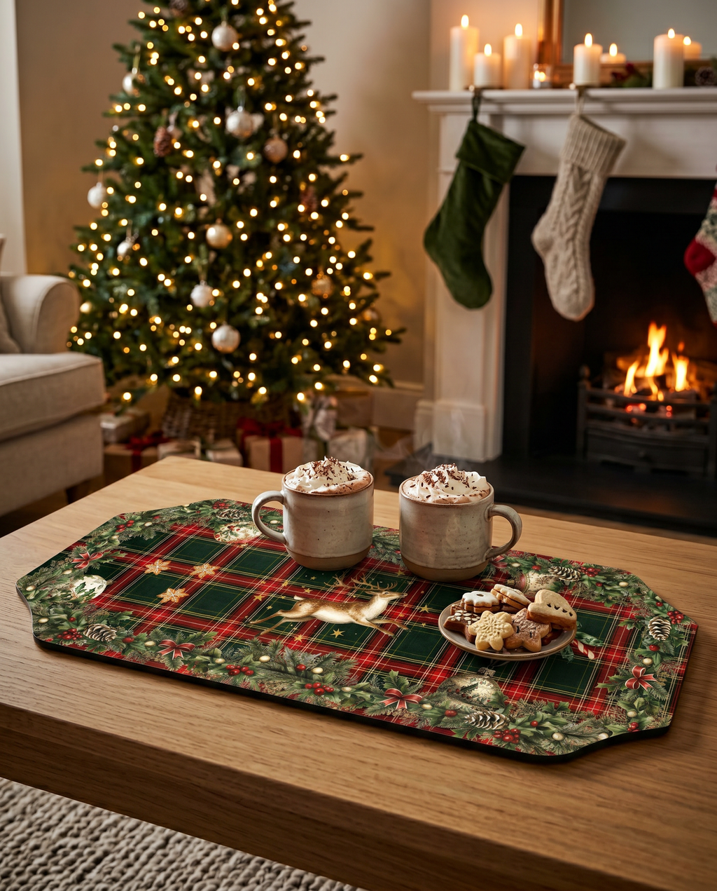 Merry Moments Achteck-Tablett