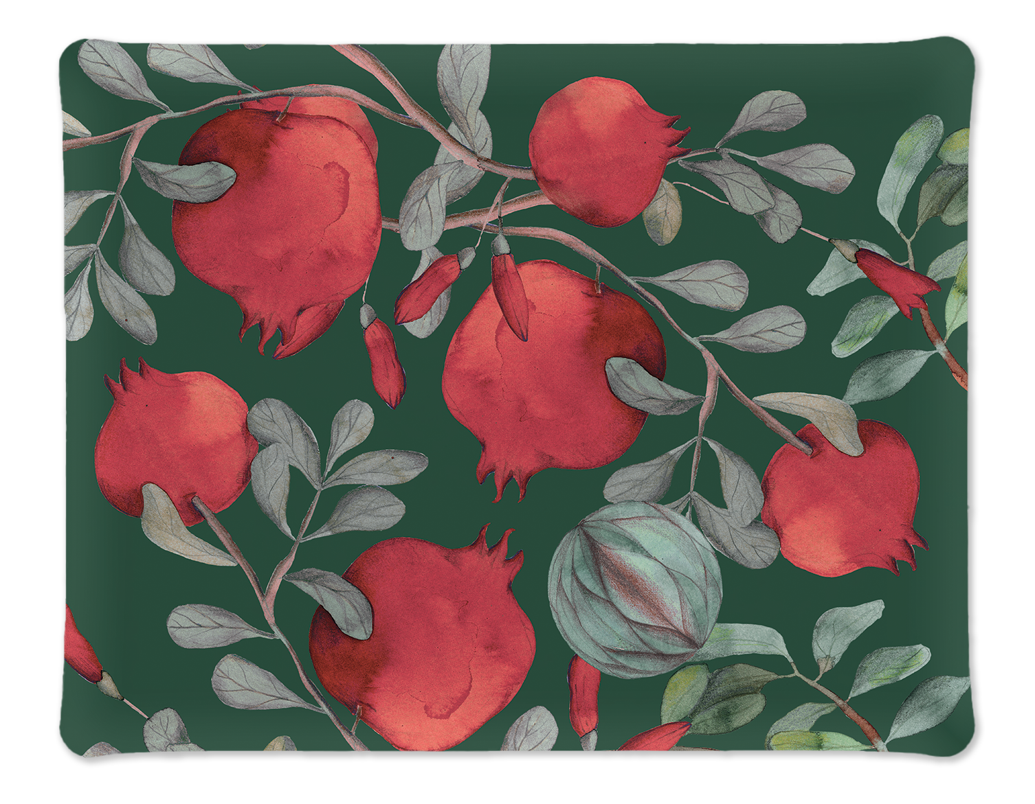 Tray «Grenade» Green Variant, 100% Made in Italy - The Napking