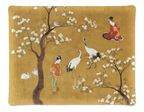 Ukiyo acrylic tray with digitally printed linen, 37 × 28