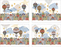 Set of 4 Placemats Mongolfiere 100% Made in Italy The Napking