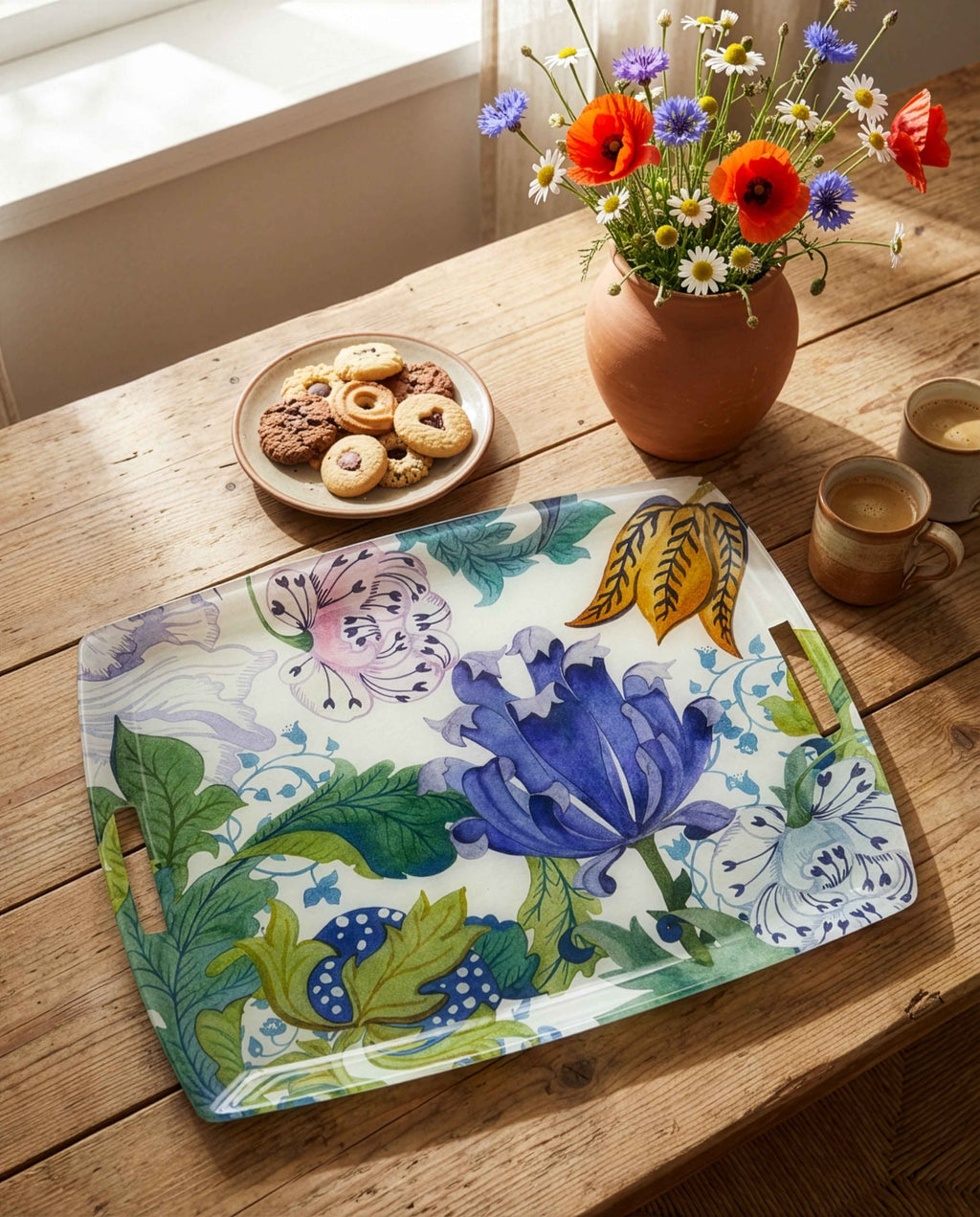 Morris Acrylic Tray with Printed Linen