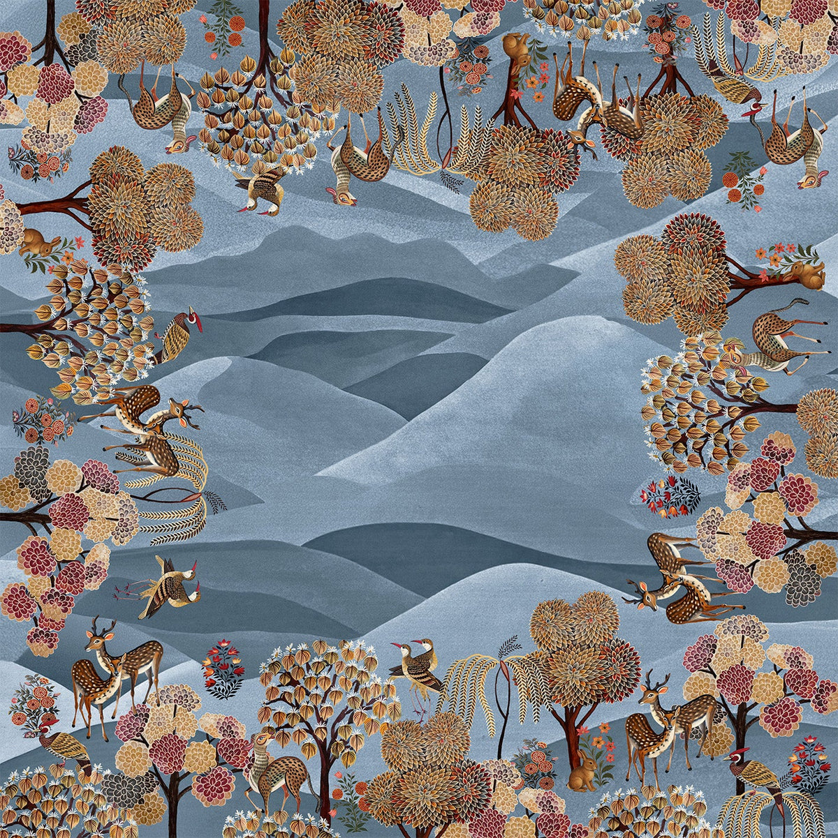 Motswiri lino premium mantel con estampado orgánico, vista 6