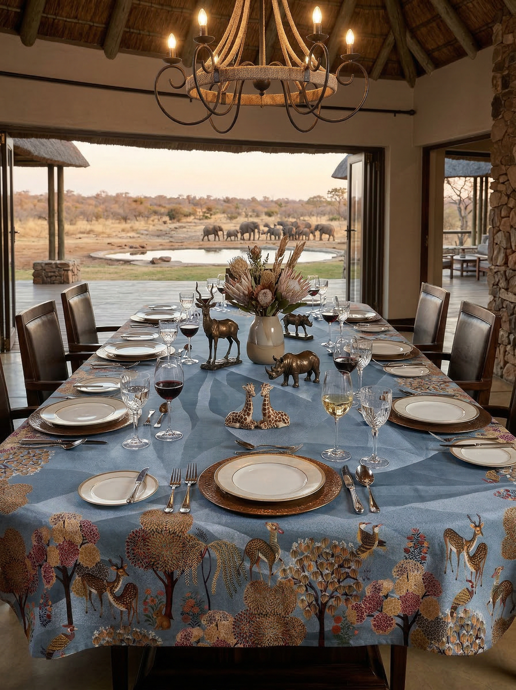 Motswiri Premium Linen Tablecloth, The Napking home textile, 180x360 cm