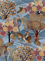 Motswiri Premium Linen kitchen towel with organic print, Kitchen Towel Var. 2