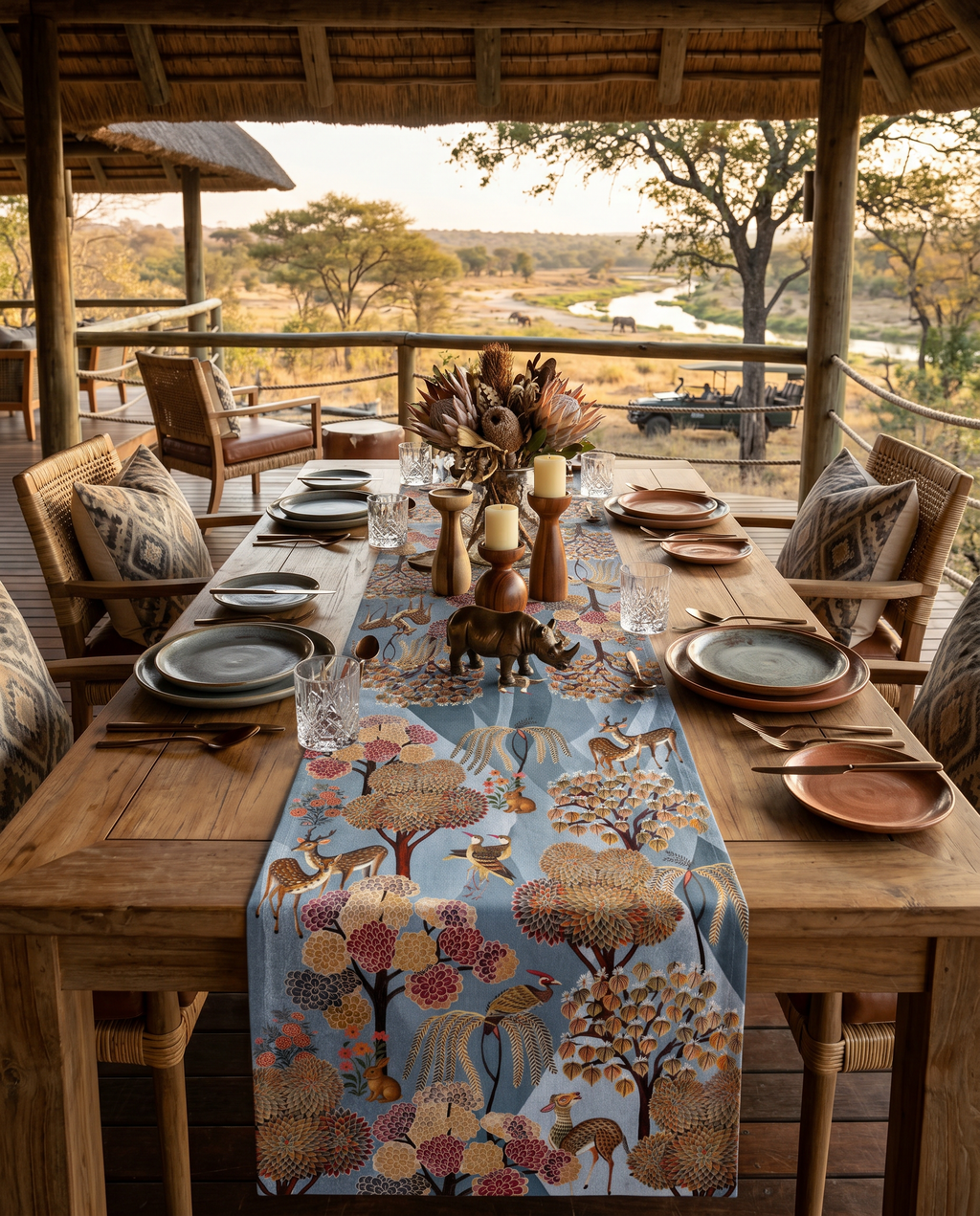 Motswiri Set of 4 Premium Linen Napkins 50 x 150 cm, The Napking home textile