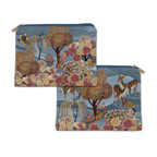 Motswiri velvet trousse with nature-inspired print, view 2