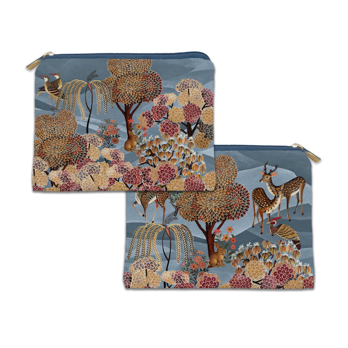 Motswiri velours trousse avec nature-inspired imprimé, view 2