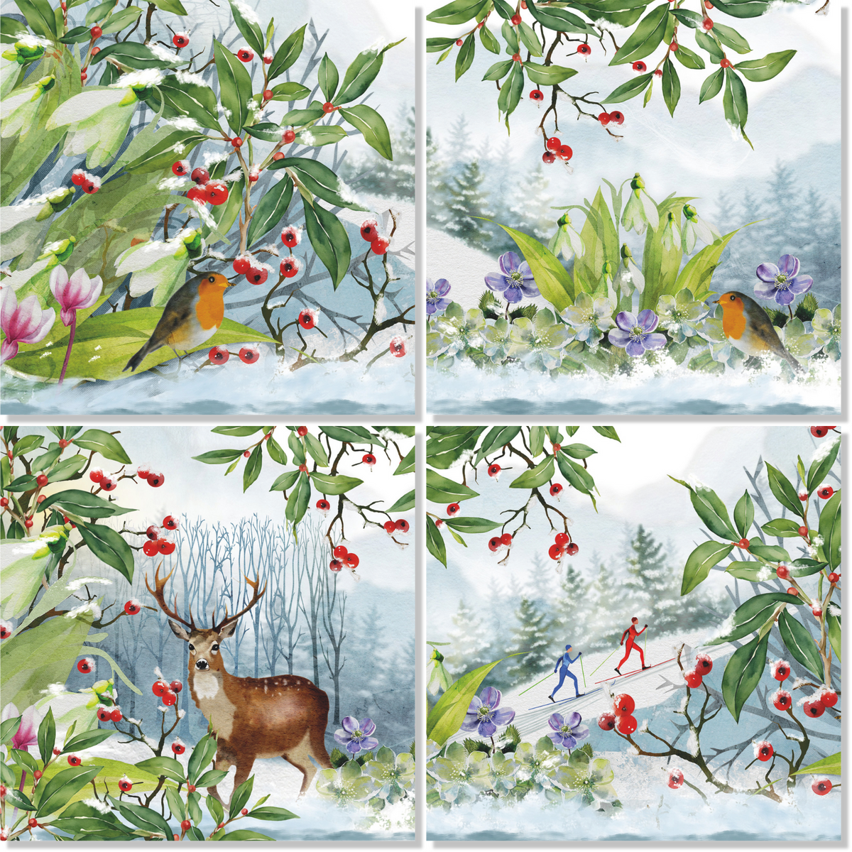 Set de 4 serviettes «Beaumont» 100% Made in Italy The Napking