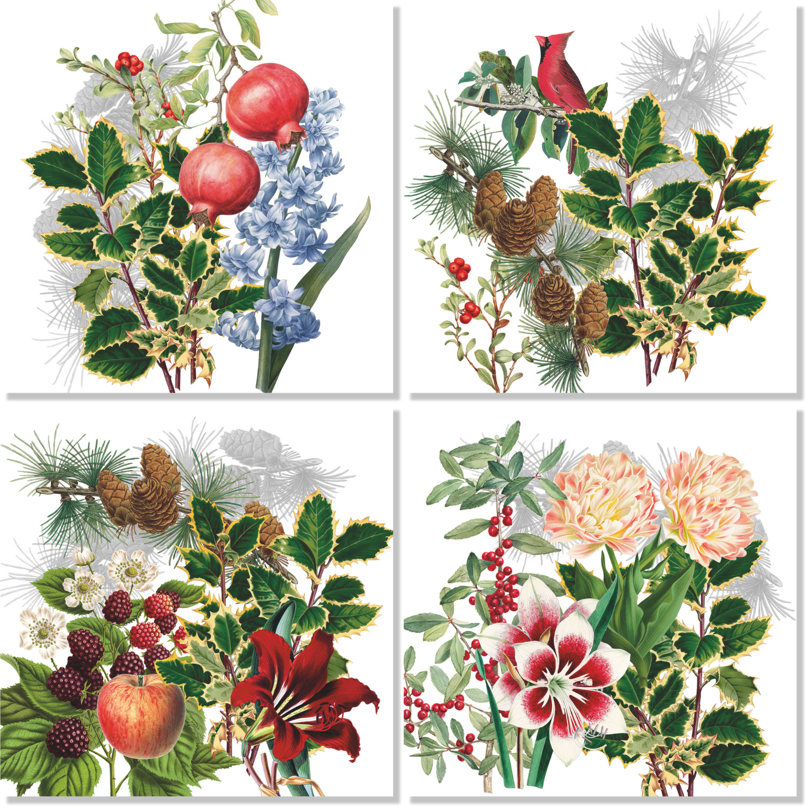 Set Of 4 Napkins «Natalia» 100% Made in Italy - The Napking