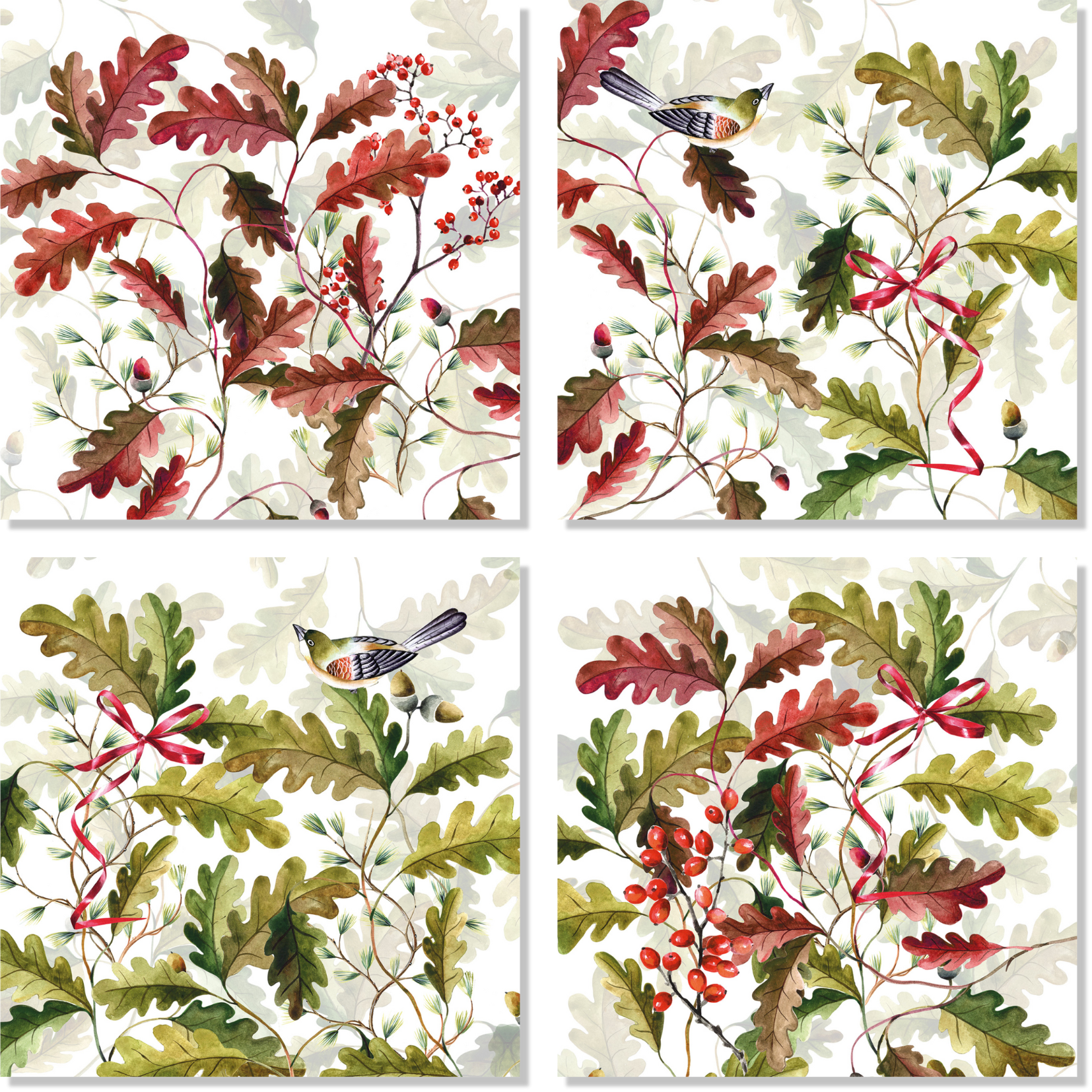 Set Of 4 Napkins Premium Linen «Oak» 100% Made in Italy - The Napking