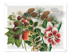 Natalia acrylic tray with digitally printed botanical linen, 46 × 36