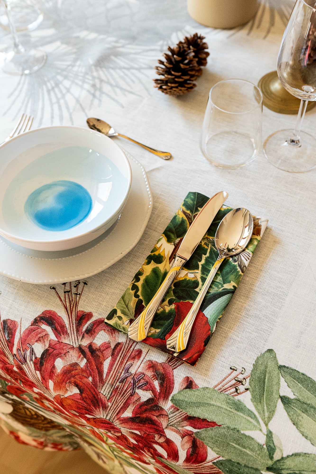 Set Of 4 Napkins «Natalia» 100% Made in Italy - The Napking