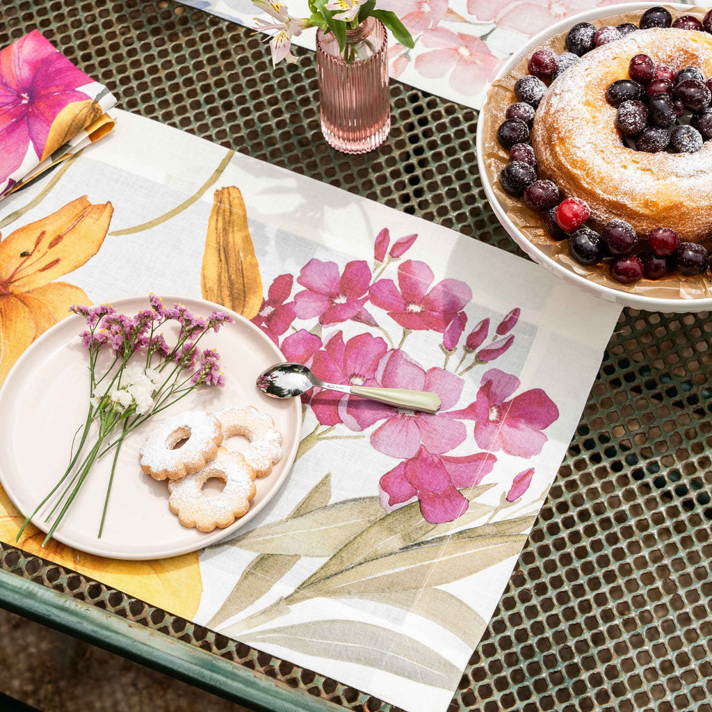 Set of 4 Placemats «Oleandro» Premium quality Linen - The Napking