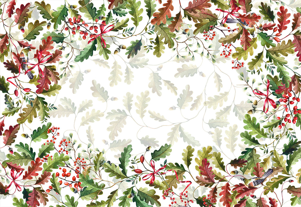 Premium Linen Tablecloth «Oak» 100% Made in Italy - The Napking