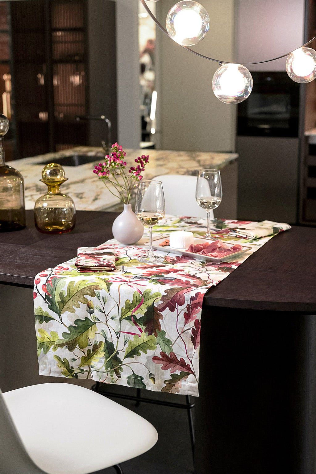 Premium Linen Runner «Oak» 100% Made in Italy The Napking