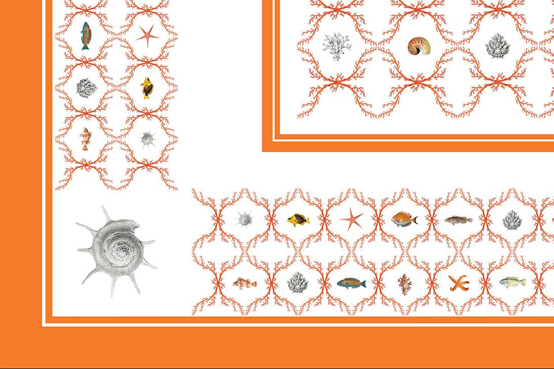 Mantel de lino premium Oceania 100% Made in Italy
