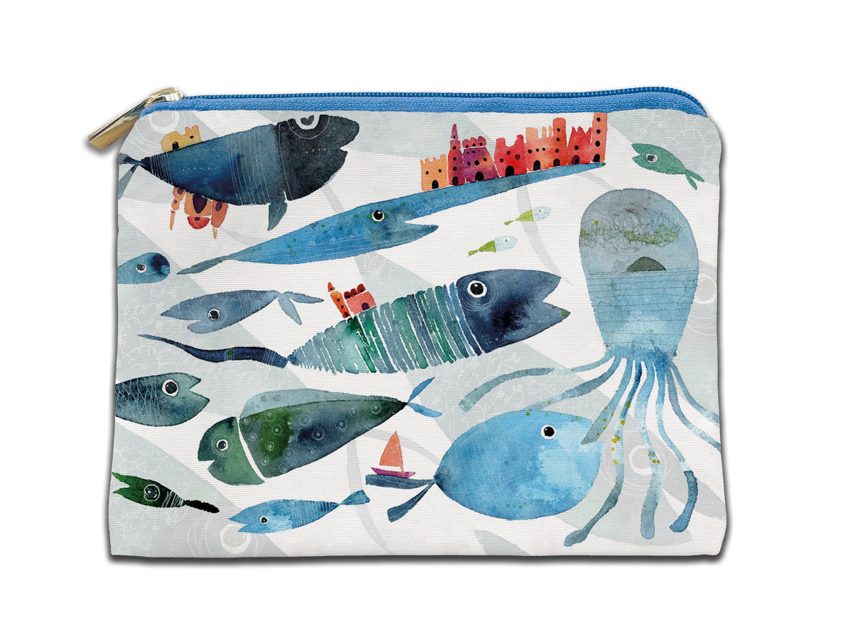 Baumwolle Trousse «Oltremare», 100% Made in Italy - The Napking
