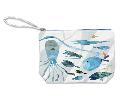 Cotton Pochette «Oltremare», 100% Made in Italy