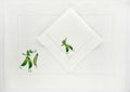 Ortaggi Set of 2 Hand-Embroidered Placemats and 2 Napkins