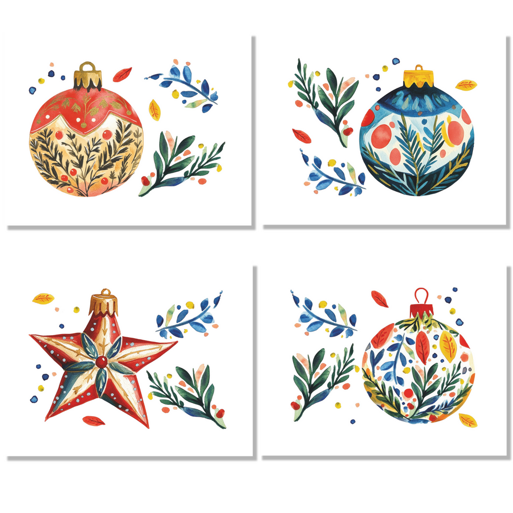 Set of 4 Placemats «Magic Xmas» Linen 100% Made in Italy - The Napking