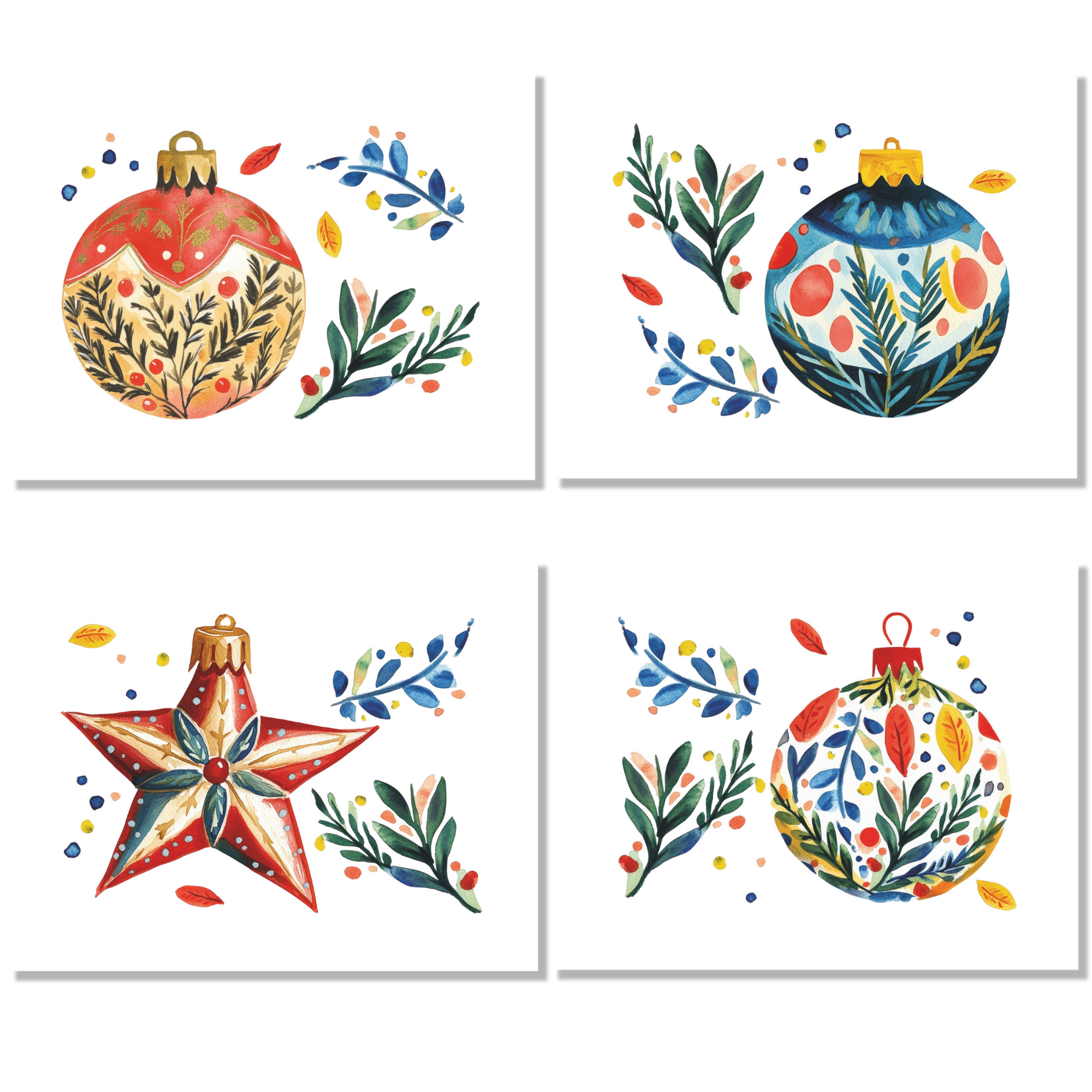 Set of 4 Placemats «Magic Xmas» Linen 100% Made in Italy - The Napking