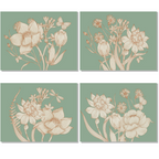 Set of 4 Placemats «Amelie» Cotton Satin 100% Made in Italy - The Napking