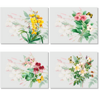 Set de 4 sets de table Blooming satin de coton 100% Made in Italy The Napking