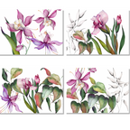 Set de 4 Manteles individuales «Iris» Cotton Satin 100% Made in Italy The Napking