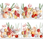 Set de 4 Manteles individuales «Jingle» Linen 100% Made in Italy The Napking